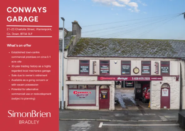 Conways Garage, 21-23 Charlotte Street, Warrenpoint, Newry, County Down, BT34 3LF