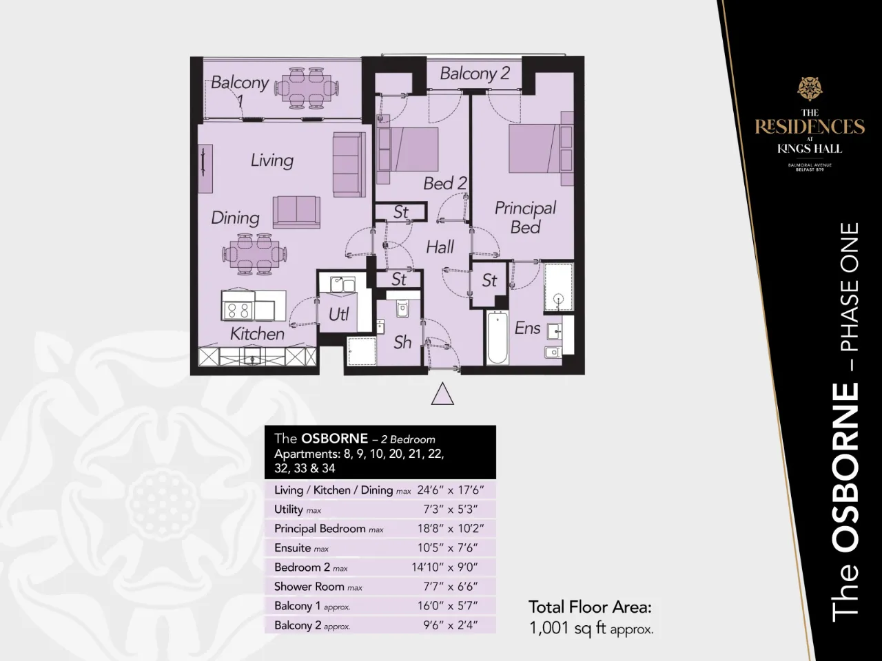 Apartment 32, THE OSBORNE, The Residences At Kings Hall, Balmoral Avenue, BT9